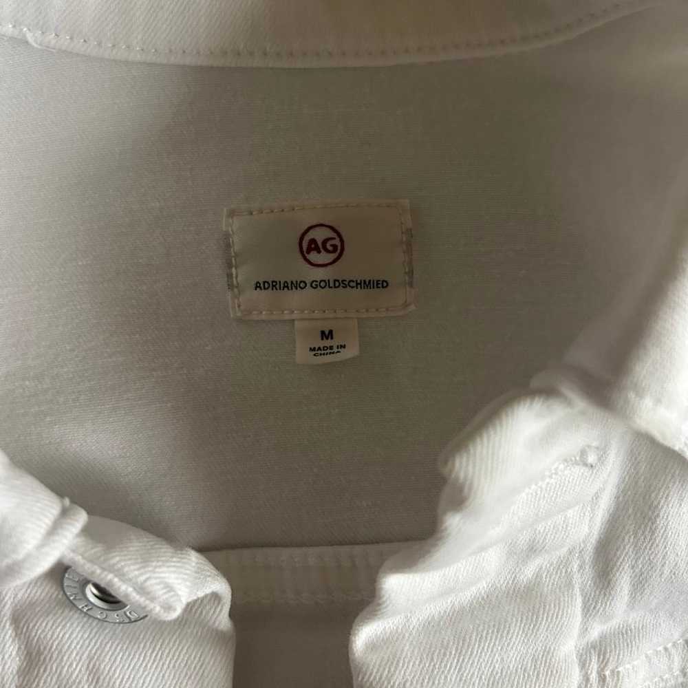 Women’s AG white denim jacket  like new M - image 3