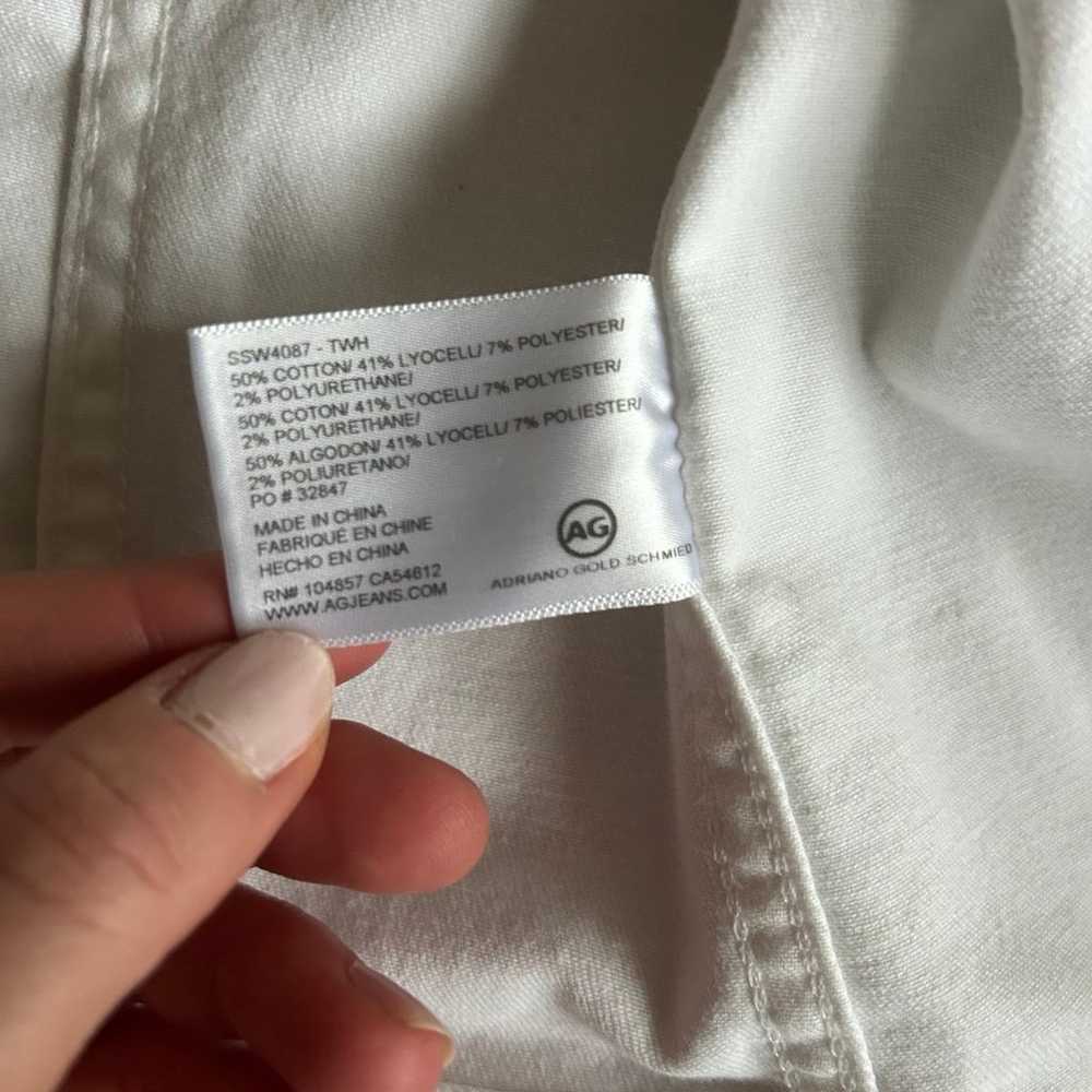 Women’s AG white denim jacket  like new M - image 4