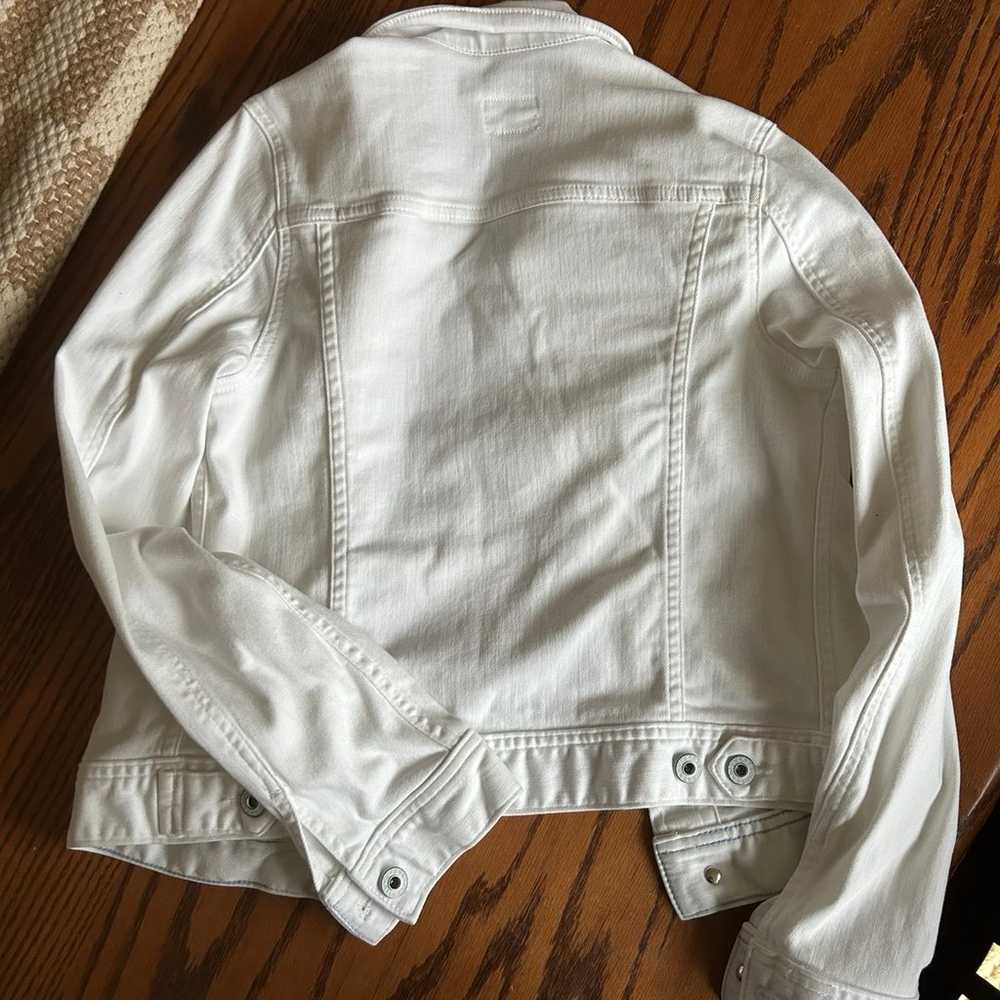 Women’s AG white denim jacket  like new M - image 5