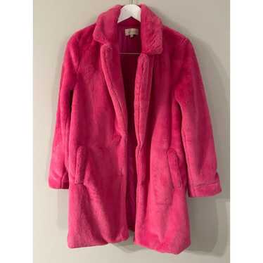 Skies Are Blue Pink Teddy Faux Fur Coat Size Medi… - image 1