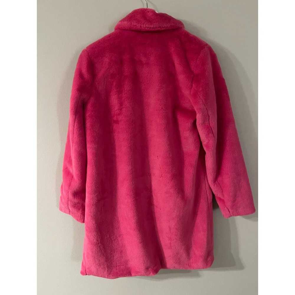 Skies Are Blue Pink Teddy Faux Fur Coat Size Medi… - image 2
