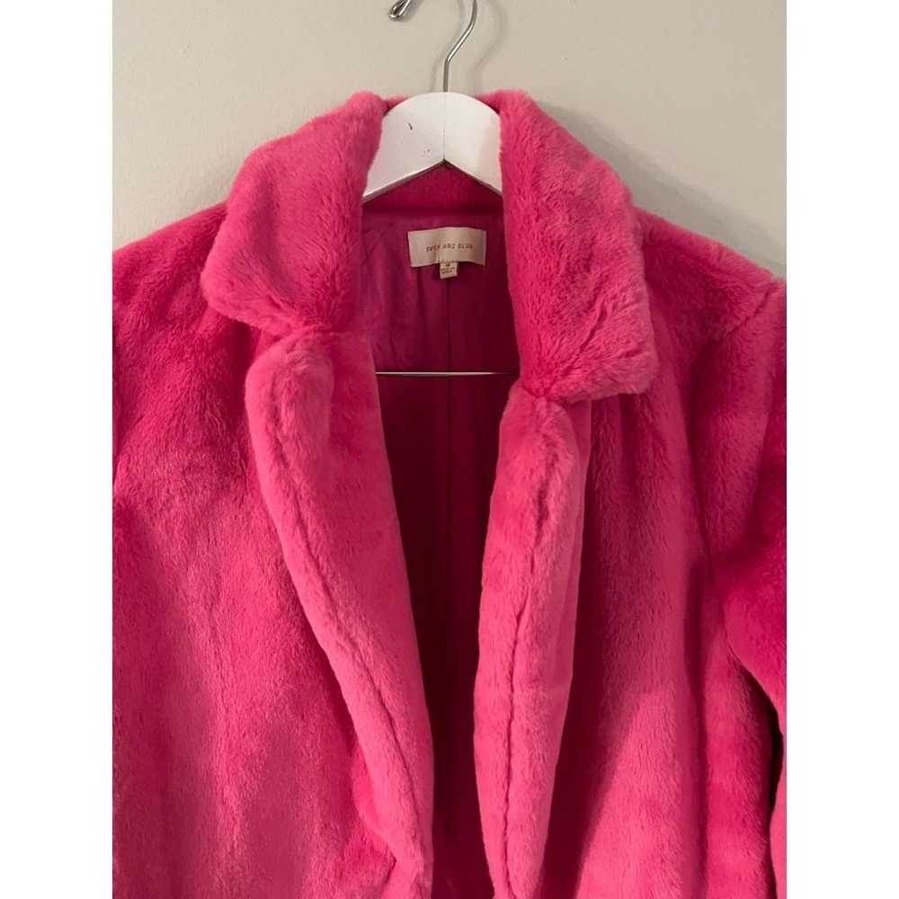Skies Are Blue Pink Teddy Faux Fur Coat Size Medi… - image 5