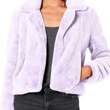 Blank NYC Plush lavender faux fur cropped jacket M