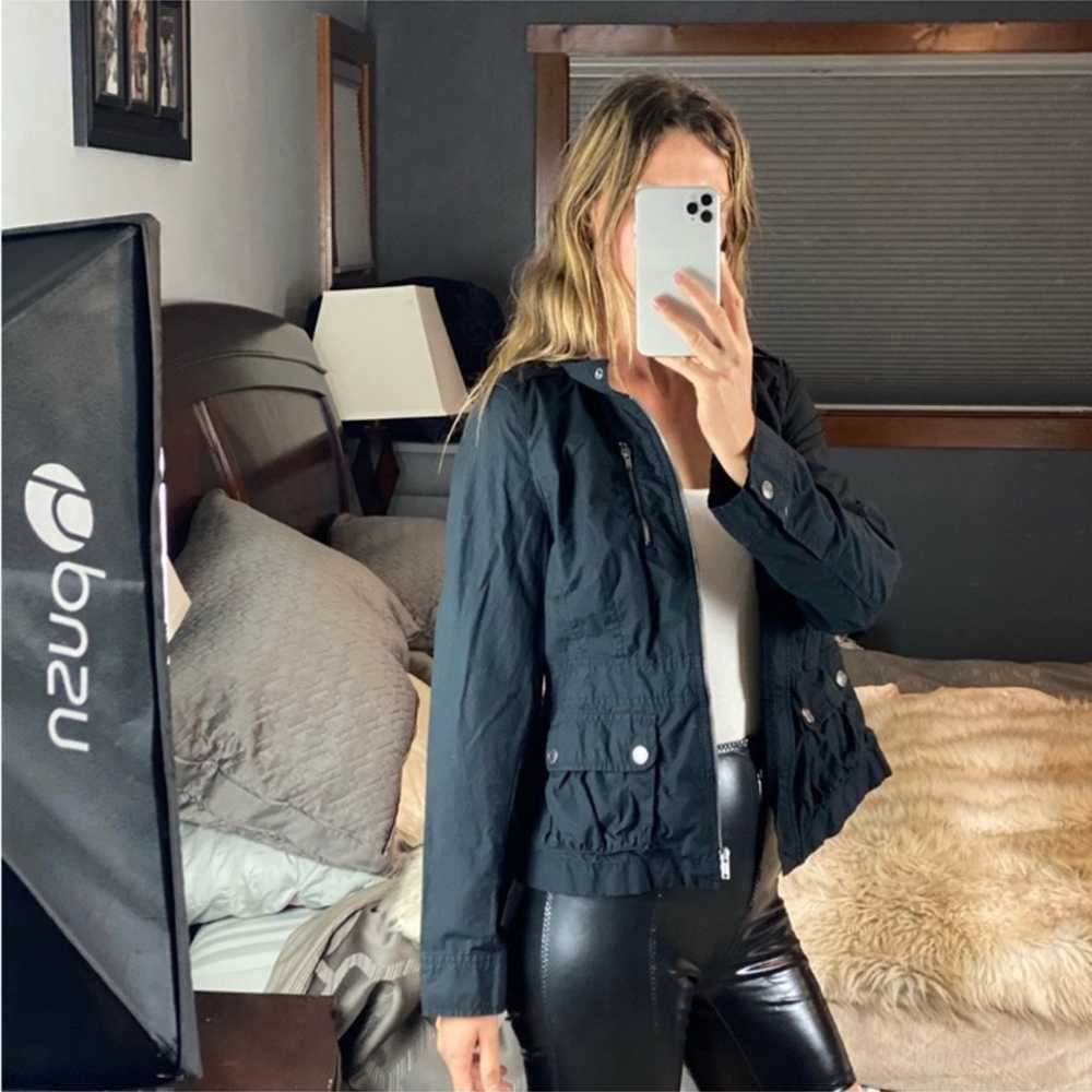 Ann Taylor Black Long Sleeve Utility Jacket, Size… - image 3