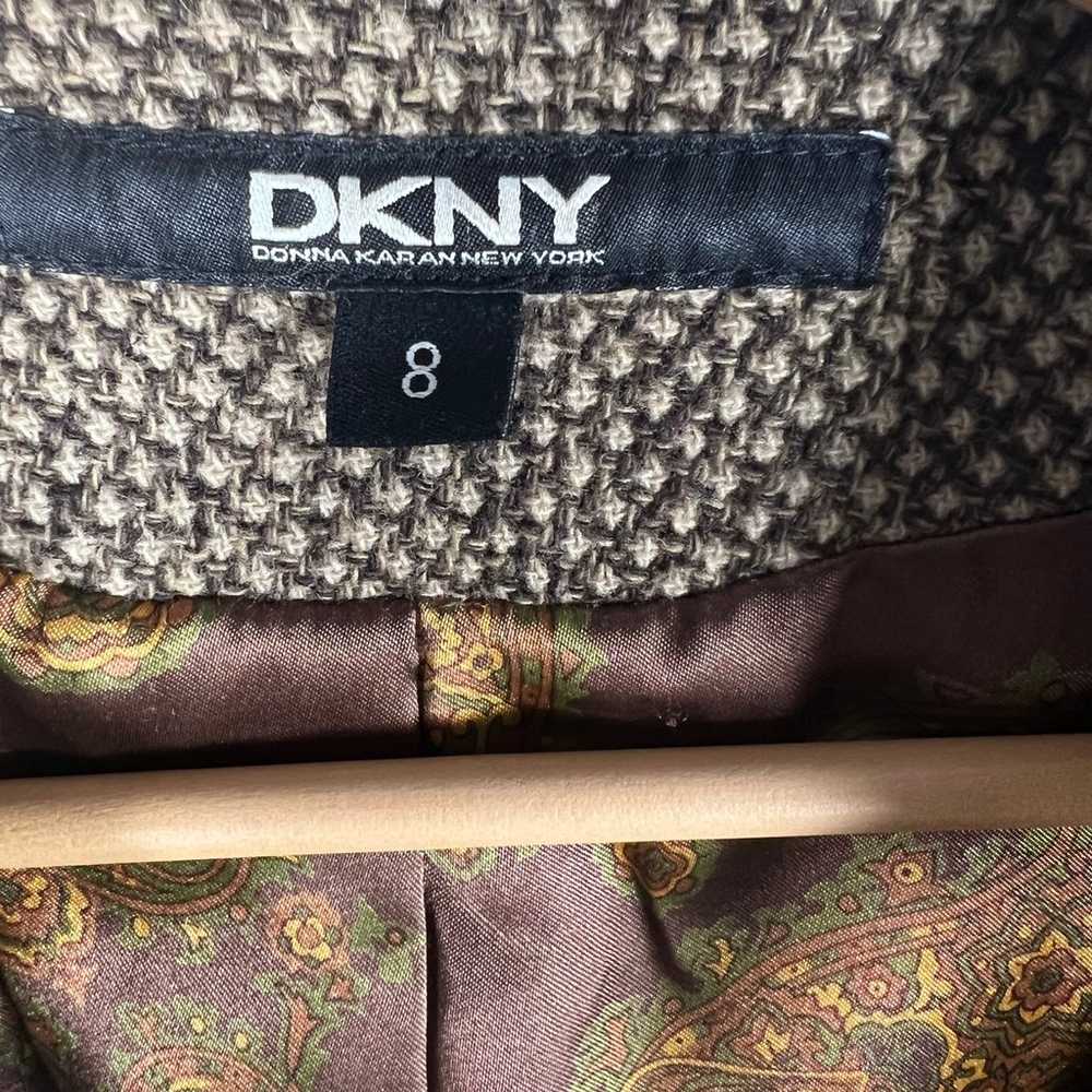 Women’s DKNY trench Light Brown Button Down Pea C… - image 4