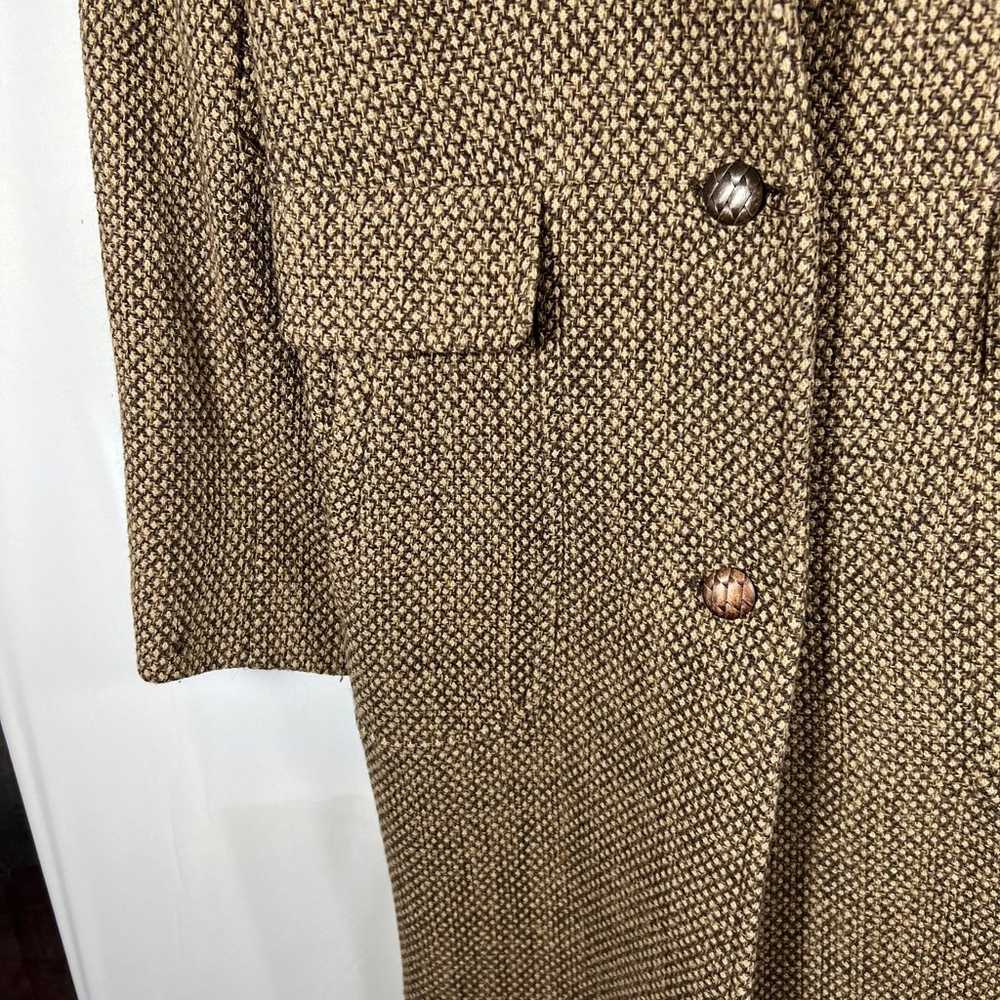 Women’s DKNY trench Light Brown Button Down Pea C… - image 5