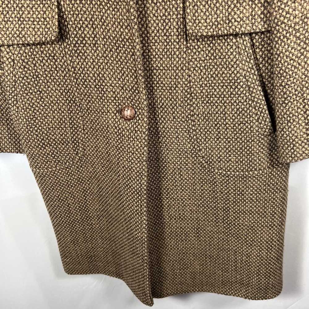 Women’s DKNY trench Light Brown Button Down Pea C… - image 7