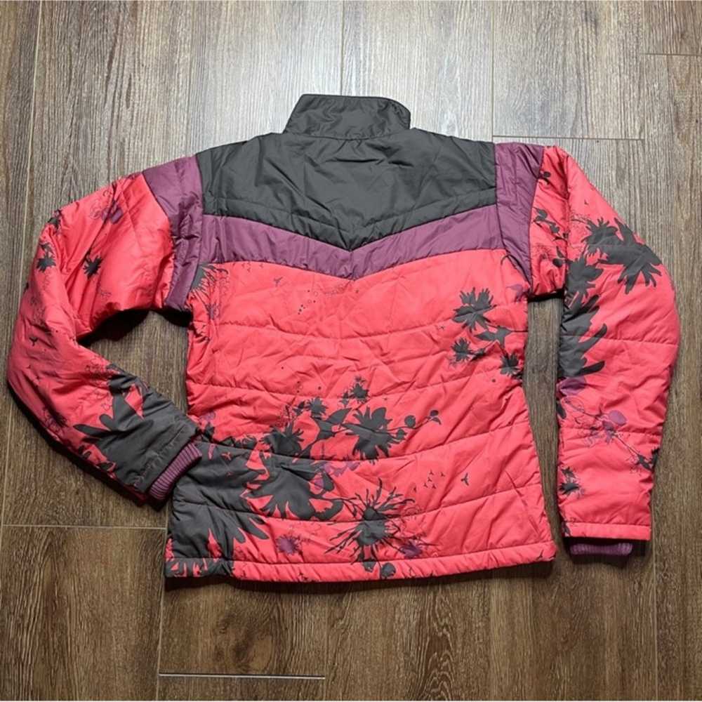 Patagonia Maroon Black Red Floral Print Knit Wris… - image 3