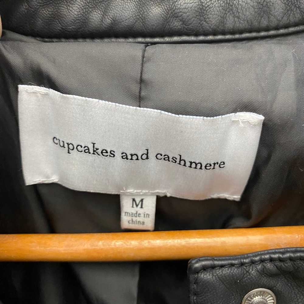 Cupcakes and Cashmere black moto faux Leather Jac… - image 6