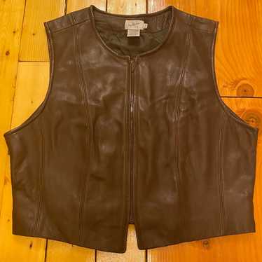 Vintage Jacqueline Ferrar Genuine Leather Vest - image 1