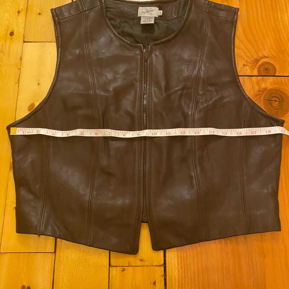 Vintage Jacqueline Ferrar Genuine Leather Vest - image 4