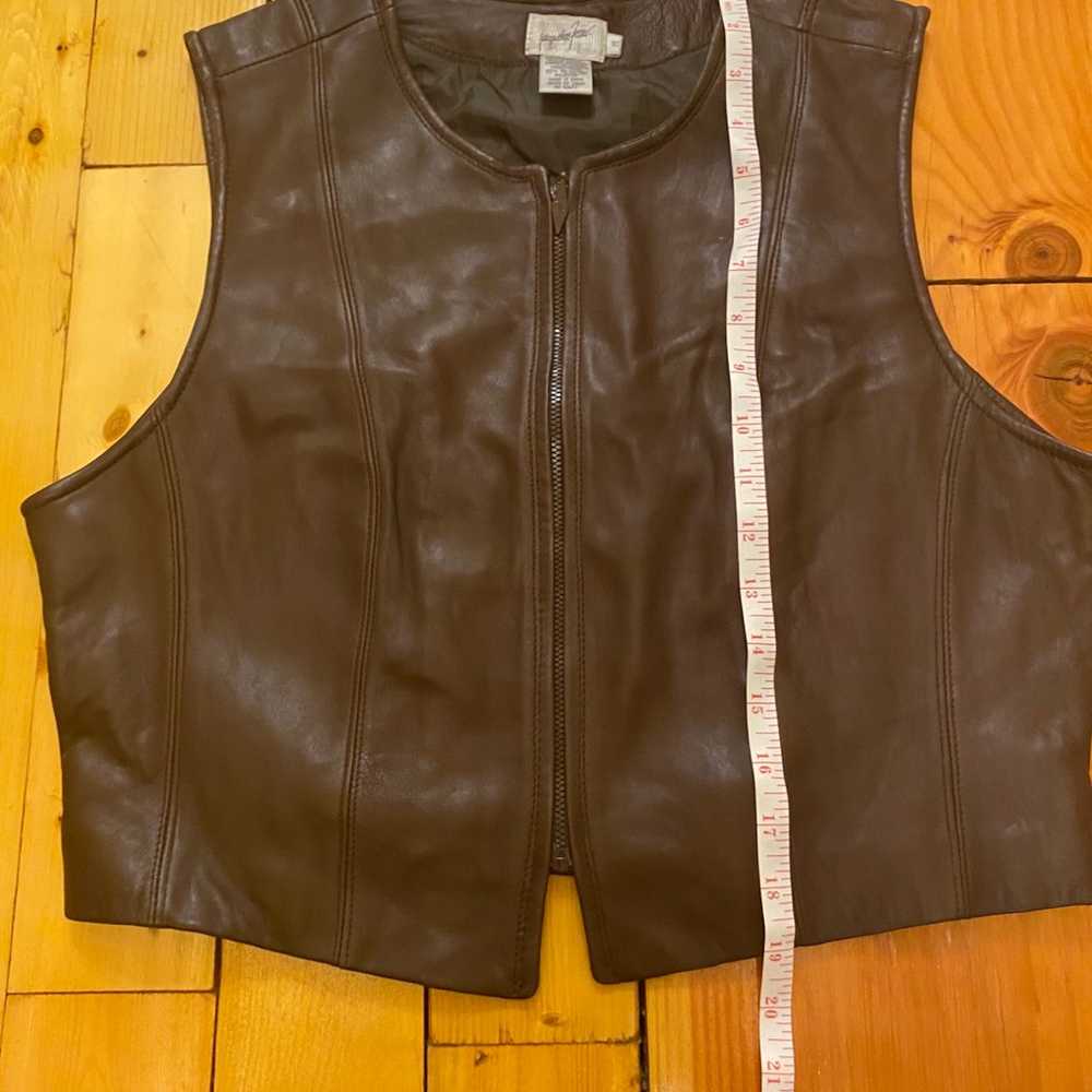 Vintage Jacqueline Ferrar Genuine Leather Vest - image 5