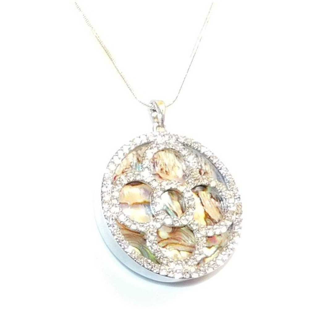 Other Rhinestone Shell Floral Necklace - image 6
