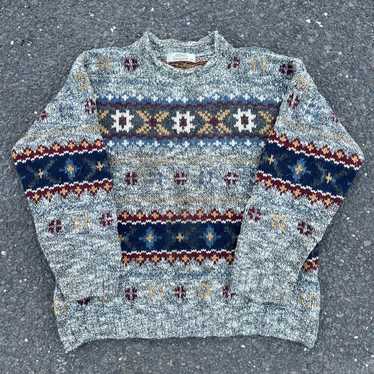 Streetwear × Vintage Vintage knit pattern all ove… - image 1