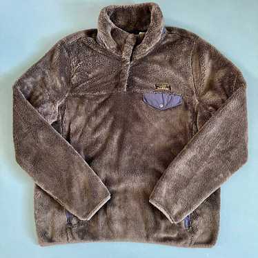 L.L. Bean Hi-Pile Gray Fleece Snap Pullover Jacket - image 1