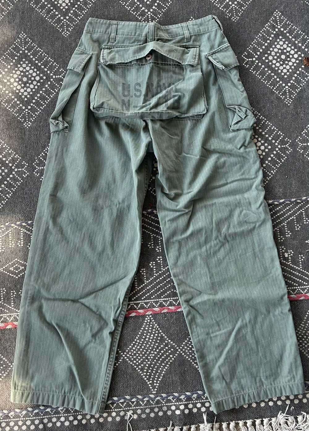 Military Vintage military monkey fatigue pants - image 2