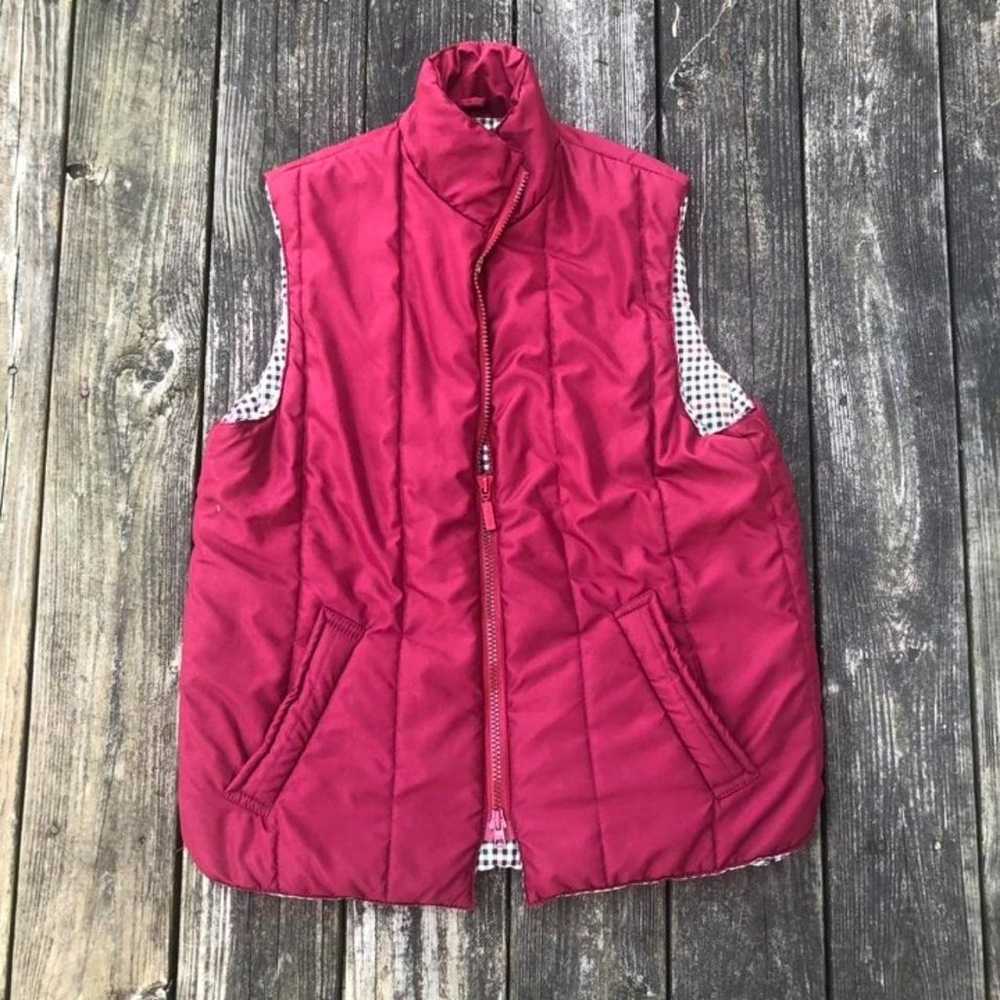 Vintage Red Single Stitched Quilted Barbour Doubl… - image 1