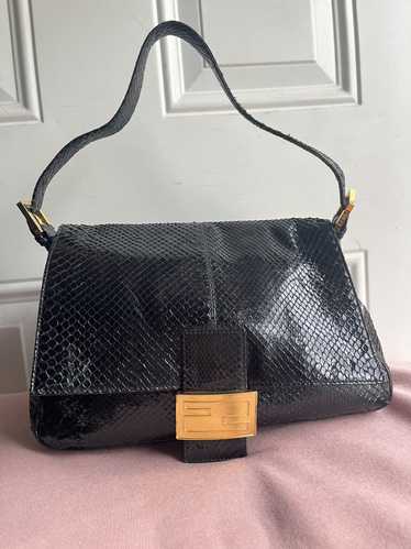 Fendi Fendi black mama baguette gold hardware