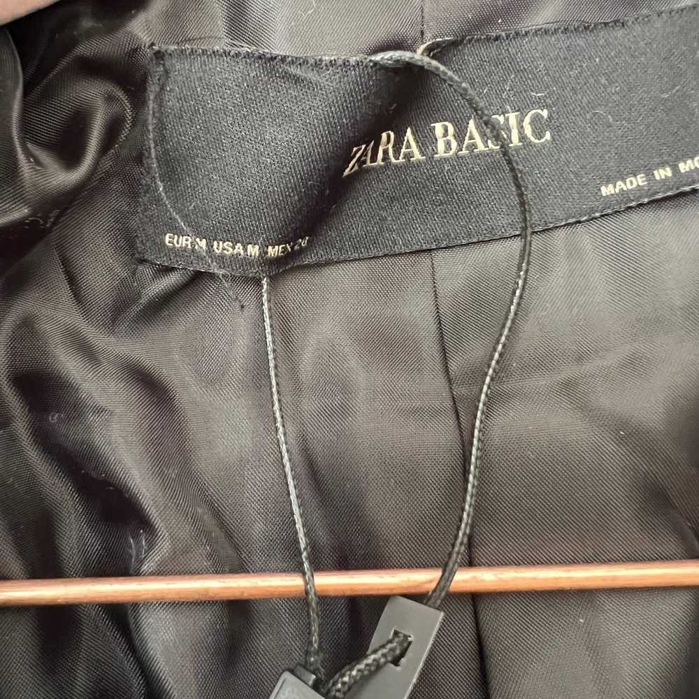 ZARA basic wool jacket pea coat grey size M - image 4
