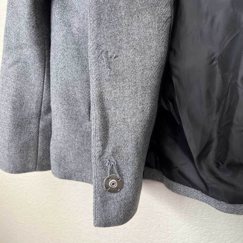 ZARA basic wool jacket pea coat grey size M - image 5