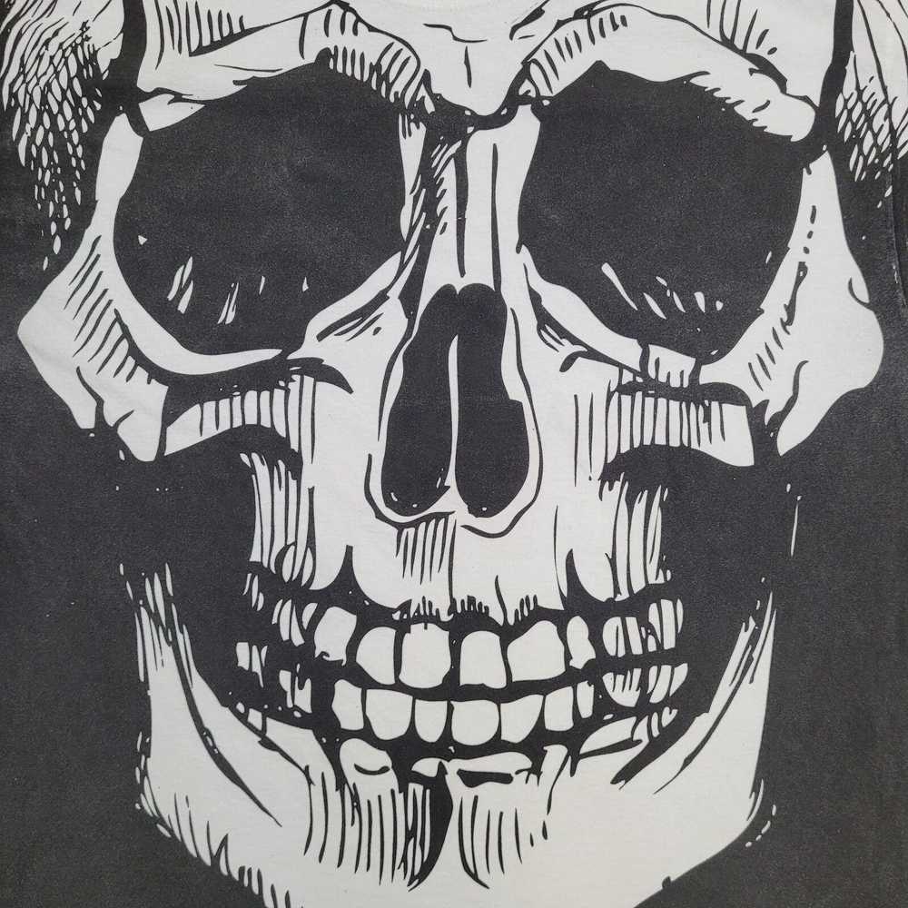 Vintage Vintage Y2K Skeleton Skull-Head Sketch Ar… - image 3