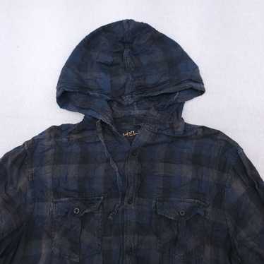 Helix Helix Casual Button Up Hoodie Mens Size Lar… - image 1