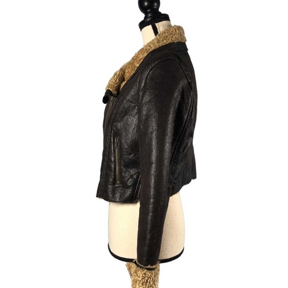 Costa Blanca faux shearling dark brown  jacket Me… - image 2