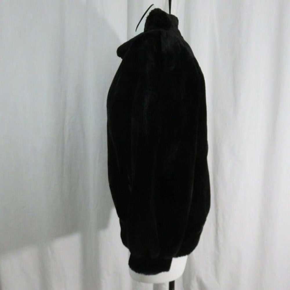 Vintage I Magnin Black Faux fur Fuzzy Jacket M Sa… - image 7