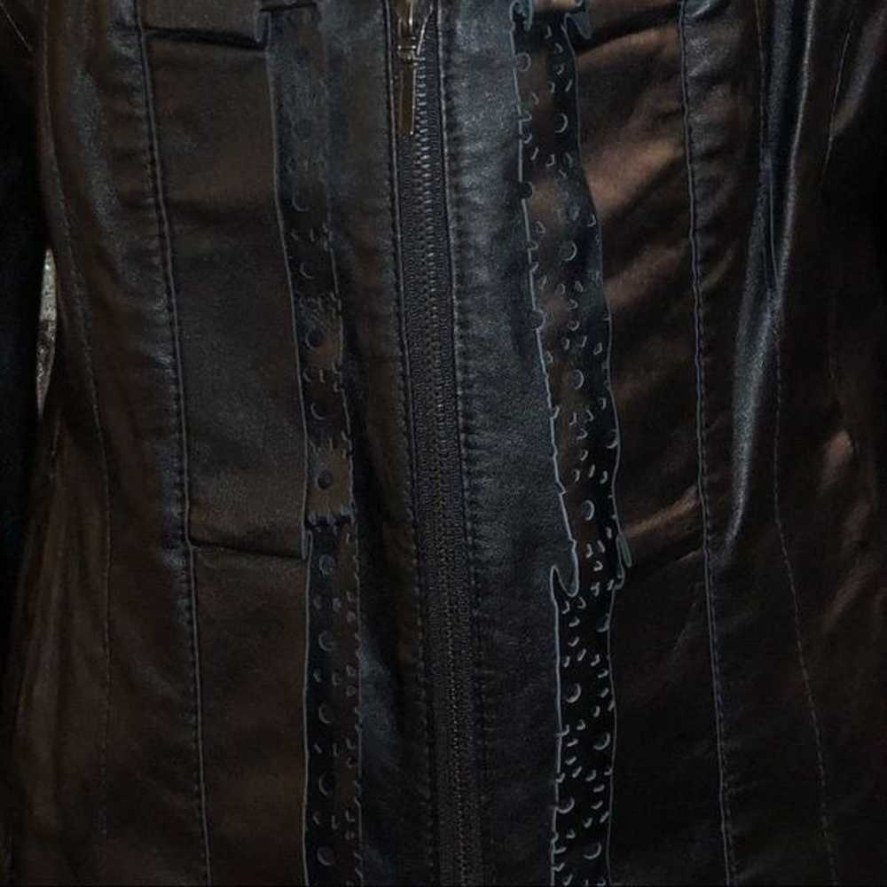 Tribal brand black leather jacket! - image 11
