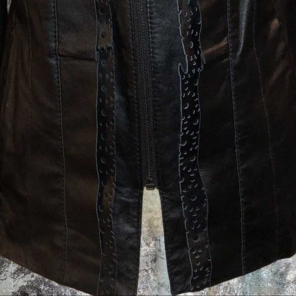 Tribal brand black leather jacket! - image 12