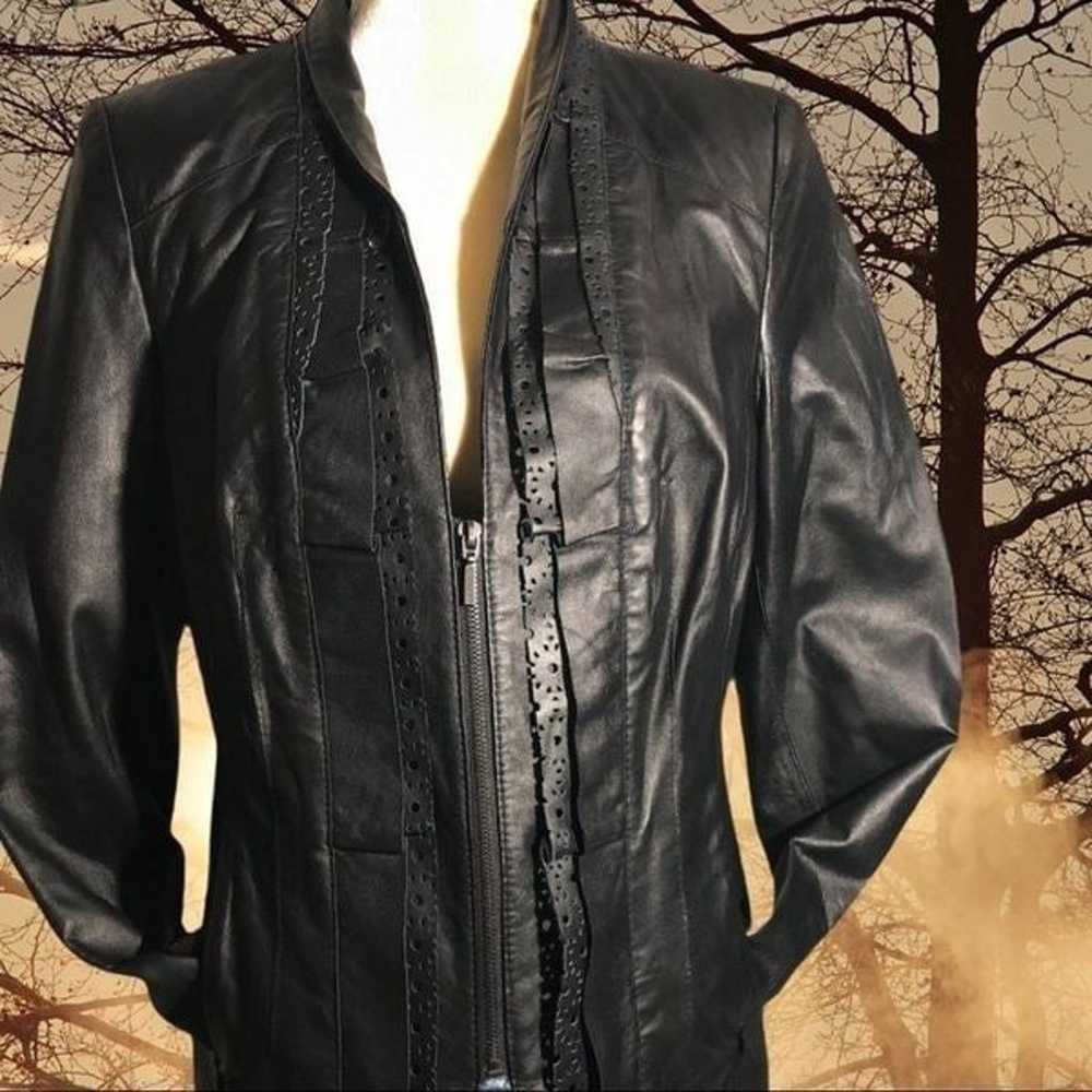 Tribal brand black leather jacket! - image 1
