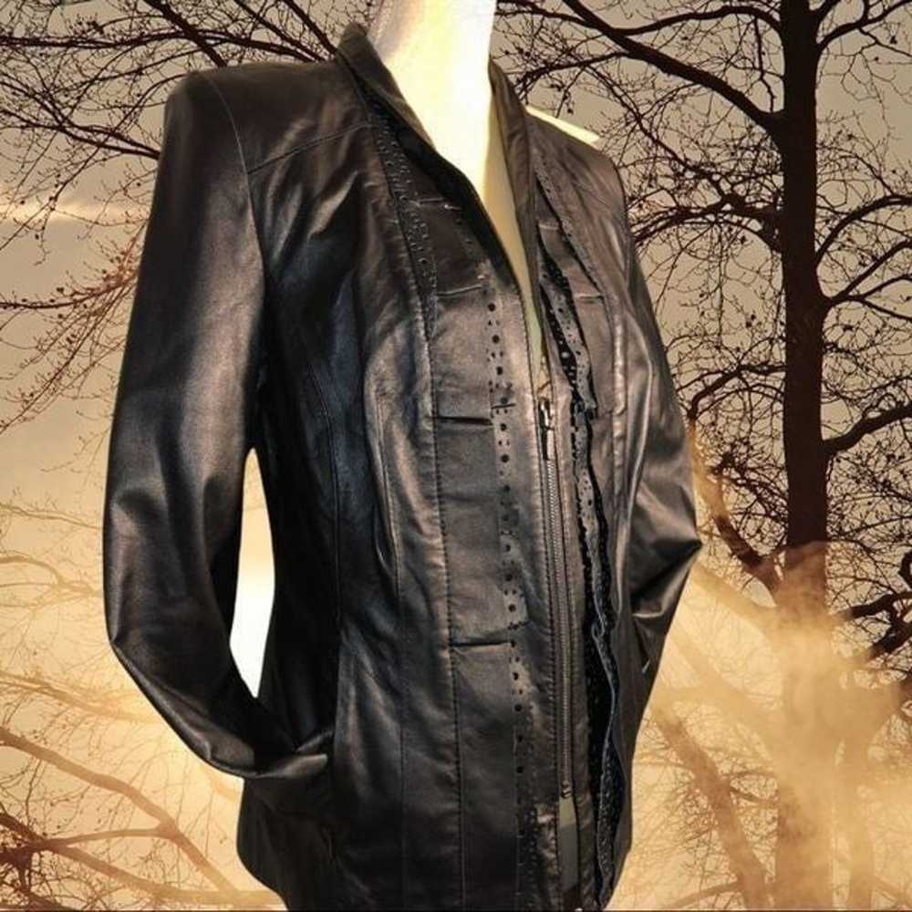 Tribal brand black leather jacket! - image 2