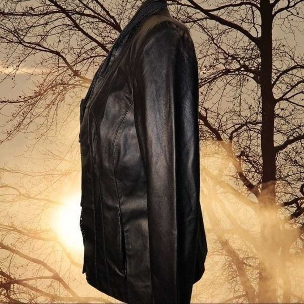 Tribal brand black leather jacket! - image 3