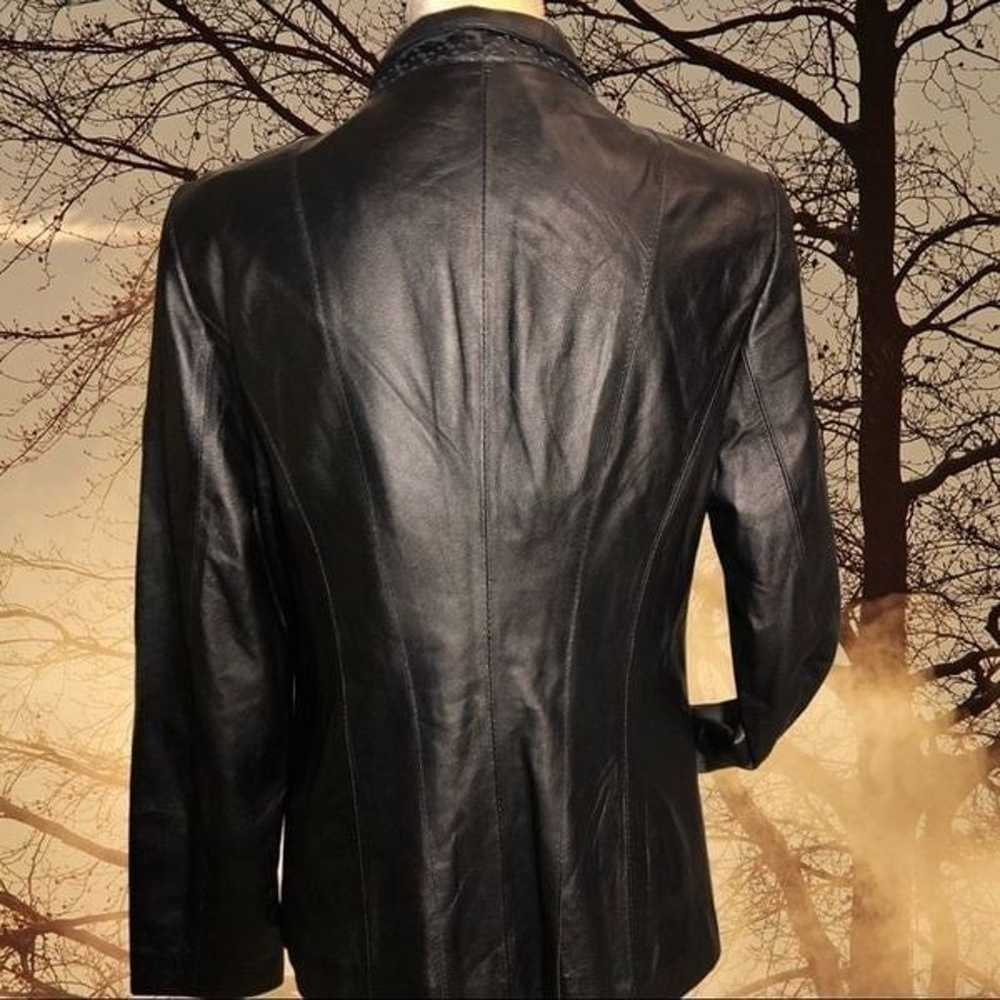 Tribal brand black leather jacket! - image 4