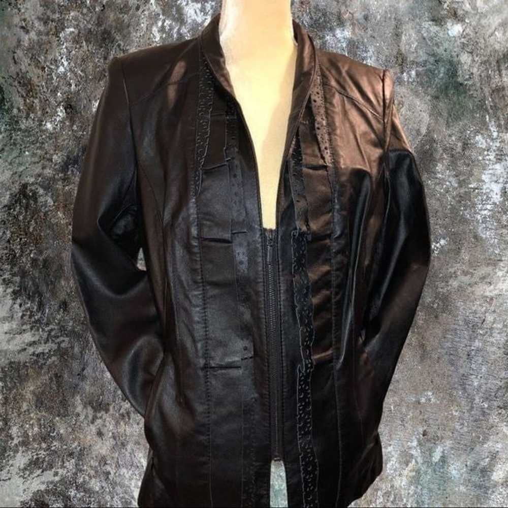 Tribal brand black leather jacket! - image 6