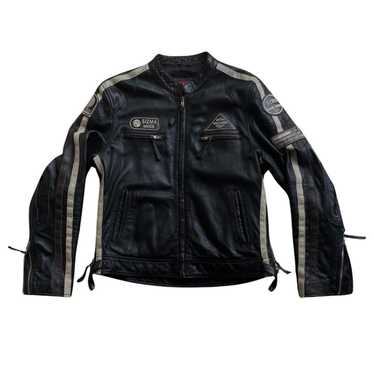 Genuine Leather Real Leather Motorcycle Jacket - image 1