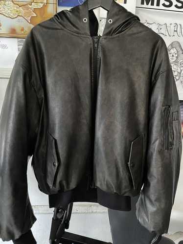 Streetwear Leather bomber jacket