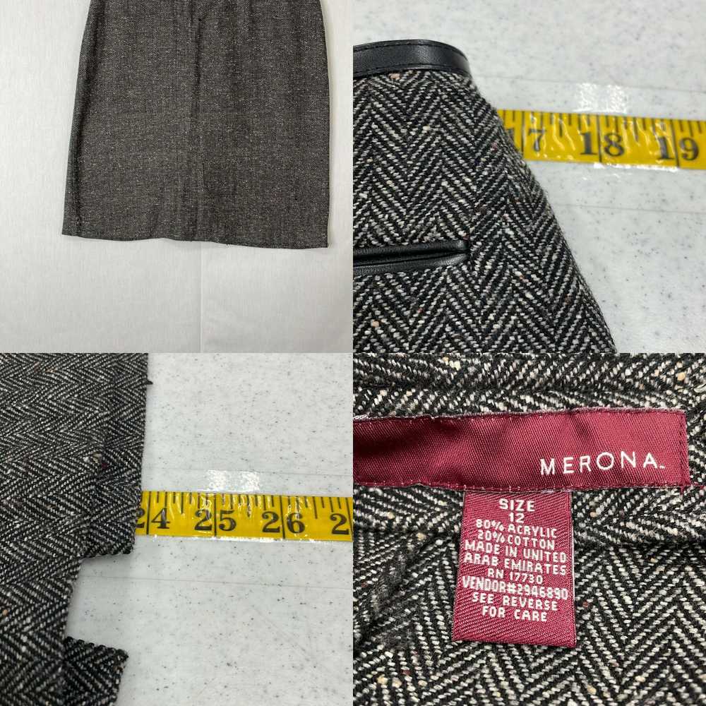 Merona Merona Womens Gray Elastic Waist Tweed Min… - image 4