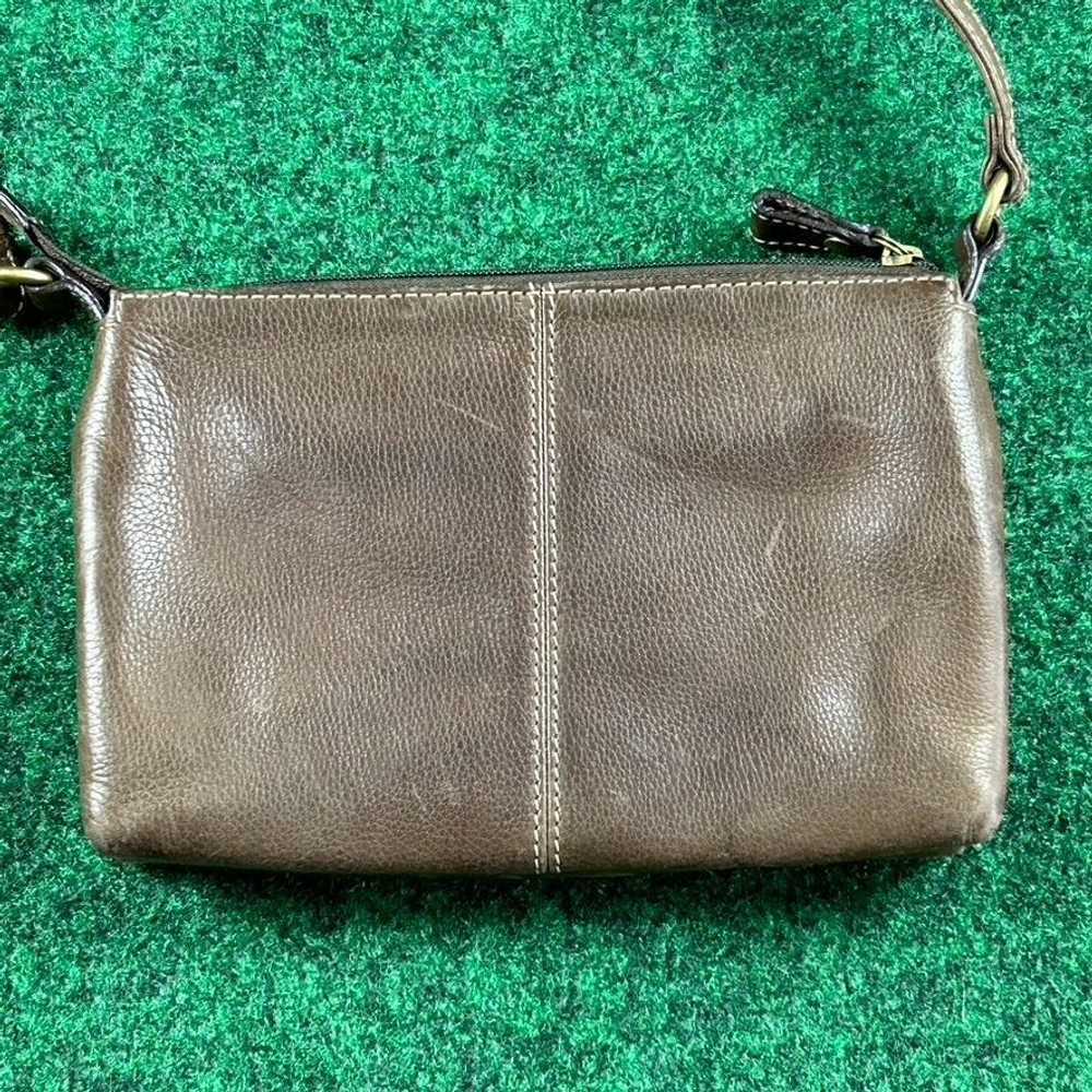 Fossil Fossil Front Zip Pocket Brown Leather Cros… - image 3