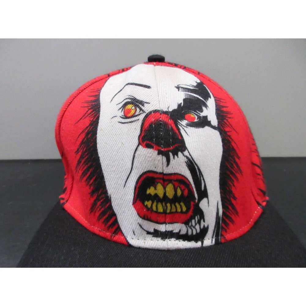 Vintage IT Hat Cap Snap Back Black Red Clown Horr… - image 2
