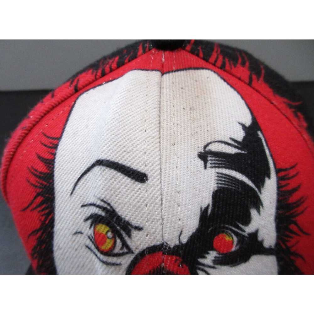 Vintage IT Hat Cap Snap Back Black Red Clown Horr… - image 3