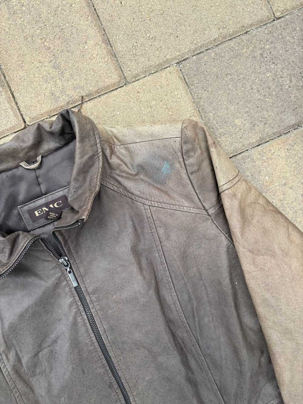 Leather Jacket × Vintage Faded Leather jacket EMC - image 2