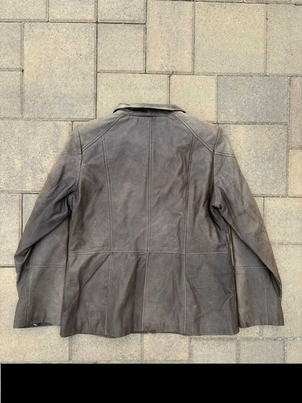 Leather Jacket × Vintage Faded Leather jacket EMC - image 3