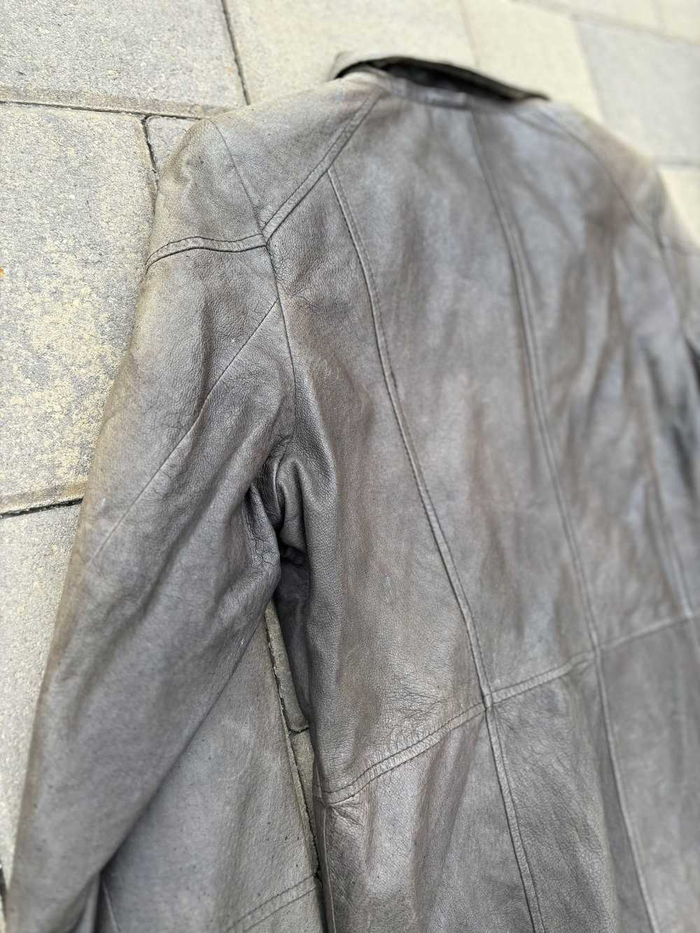 Leather Jacket × Vintage Faded Leather jacket EMC - image 4