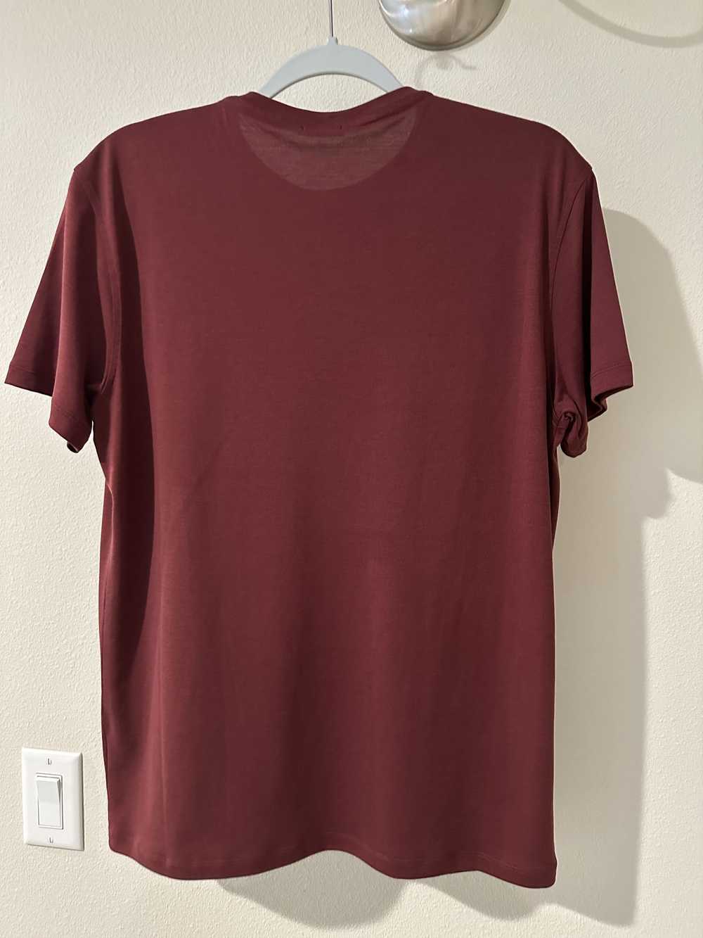 Isaia Isaia Cotton Silk Crimson T Shirt - image 2