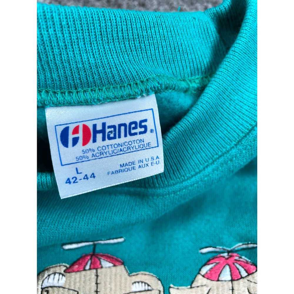Hanes VTG 80s Three Wise Teddy Bears Sweatshirt A… - image 3