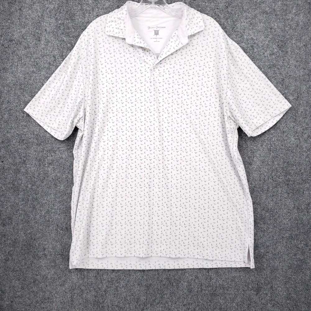 Vintage Hickey Freeman Polo Shirt Mens L Large Wh… - image 1