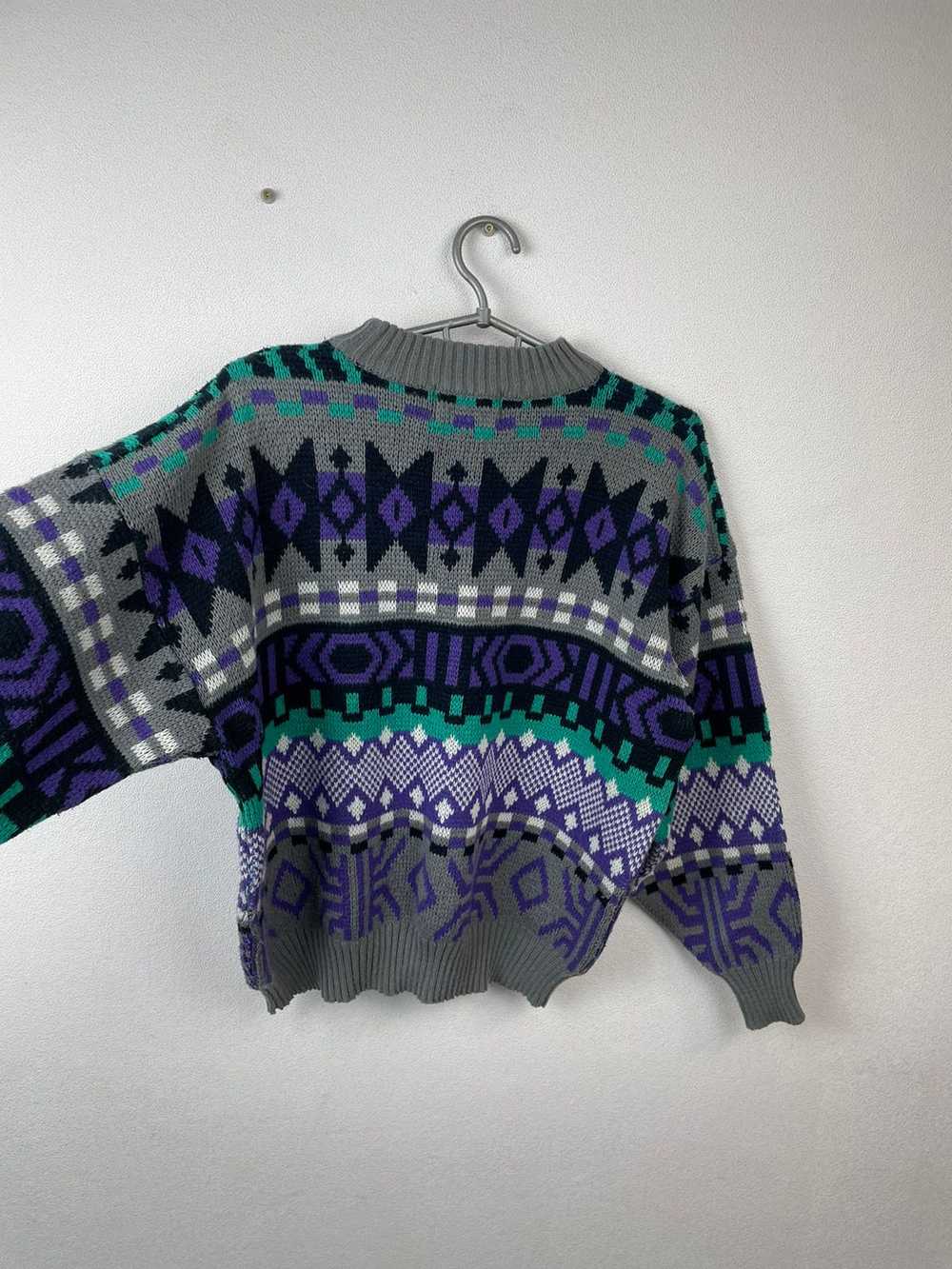 Coloured Cable Knit Sweater × Designer × Vintage … - image 10