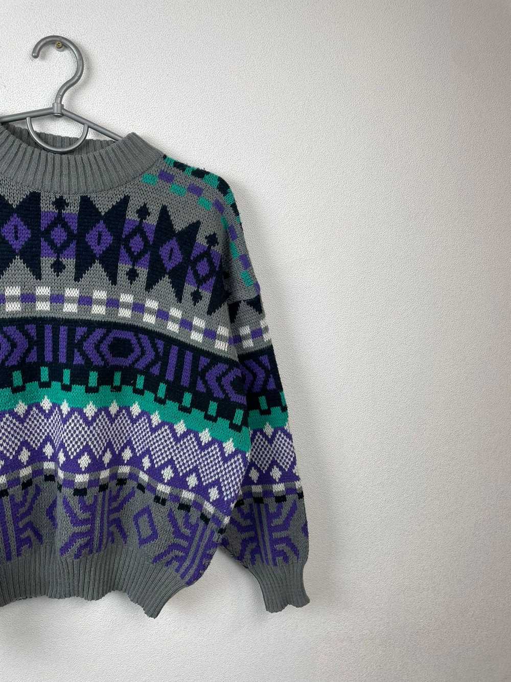 Coloured Cable Knit Sweater × Designer × Vintage … - image 2