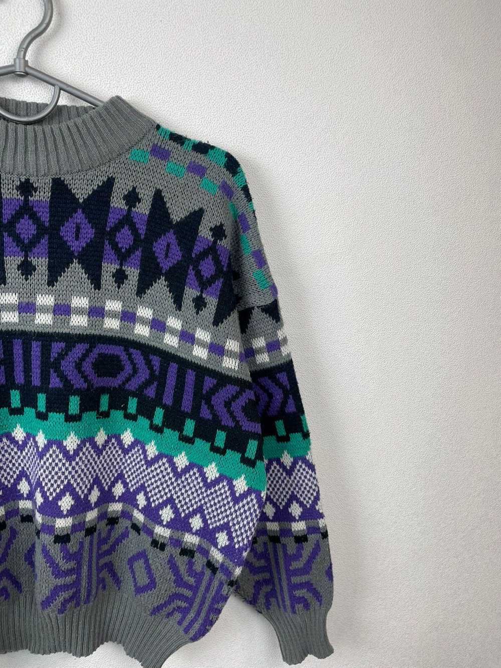 Coloured Cable Knit Sweater × Designer × Vintage … - image 4